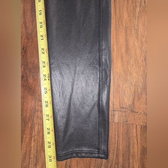 Spanx Black High-Waisted Black Faux Leather Leggings - Picture 6 of 9
